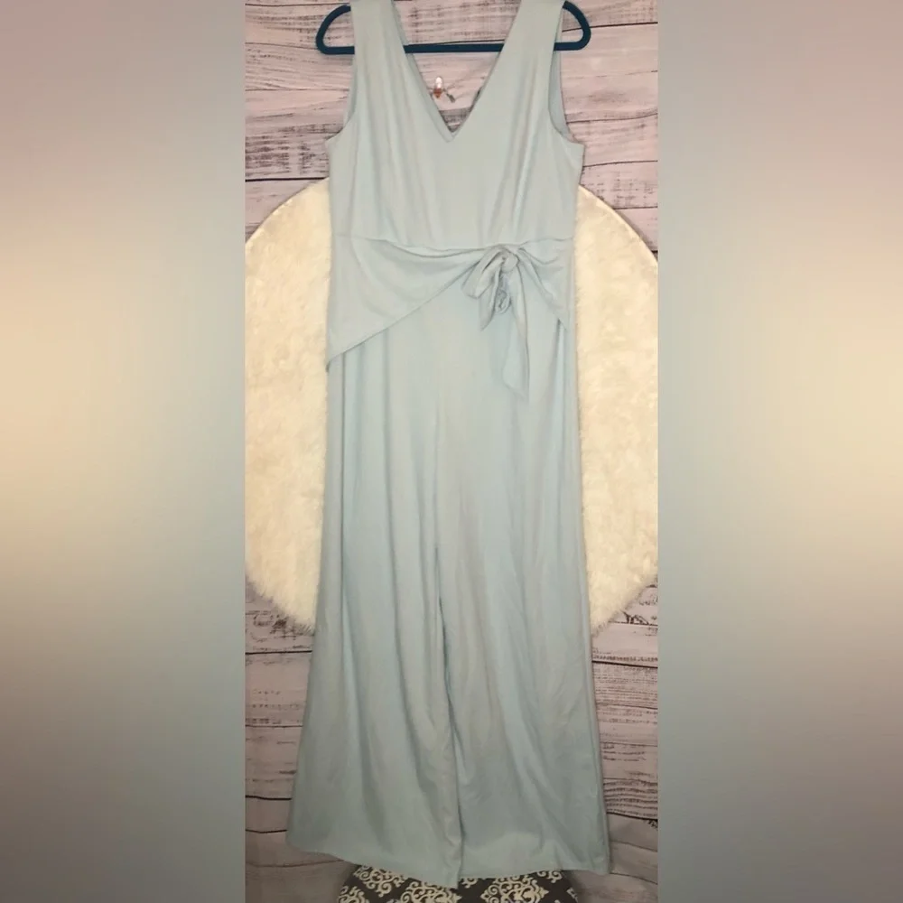 VENUS Light Powder Blue Aqua Sleeveless Jumpsuit sizes Large and XL NWOT